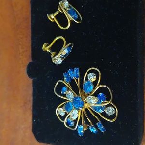 50's Antoinette Brooch/Pendant & Earrings